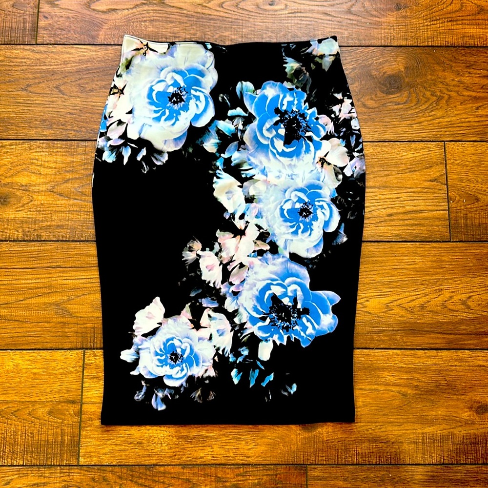 Black and flower skirt